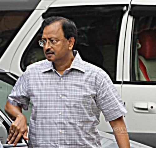 The prime accused in the multi-crore Satyam scam B. Ramalinga Raju arrives to appear before a special CBI court in Hyderabad, on March 9, 2015. The court has adjourned pronouncement of the judgment till April 9.