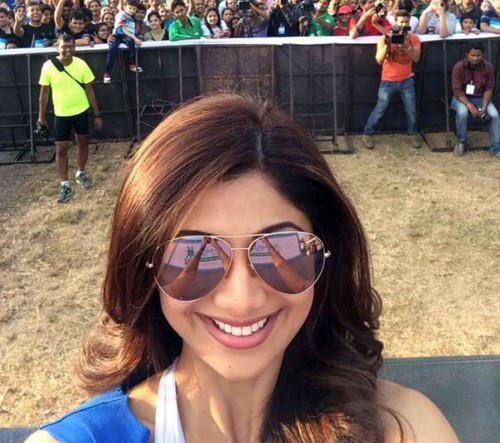 Actress Shilpa Shetty during a programme organised to launch a walkathon in Mumbai, on Nov 9, 2014. 