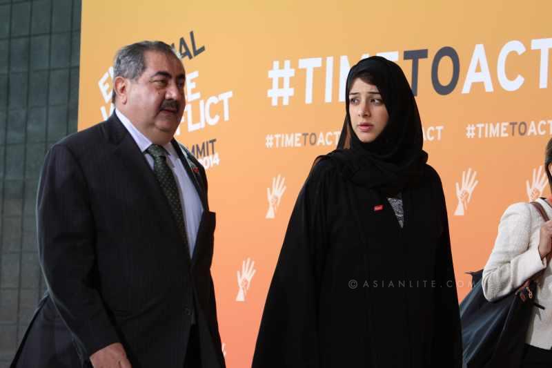 Iraqi Foreign Minister Hoshyar Zebari  with UAE Minister Reem Al Hashimy