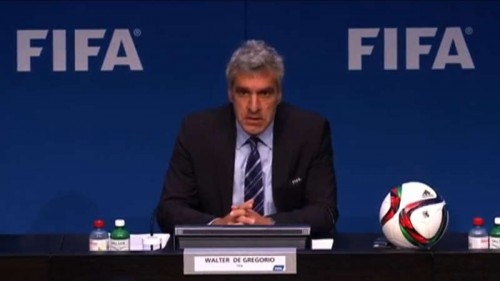 FIFA spokesman Walter De Gregorio addresses a press conference in Zurich, Switzerland on May 27, 2015