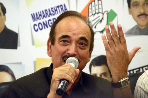 Congress leader Ghulam Nabi Azad and leader of the Leader of Opposition in Rajya Sabha