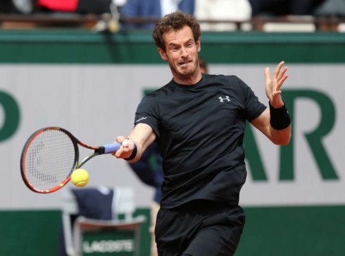 Andy Murray in action at the French open