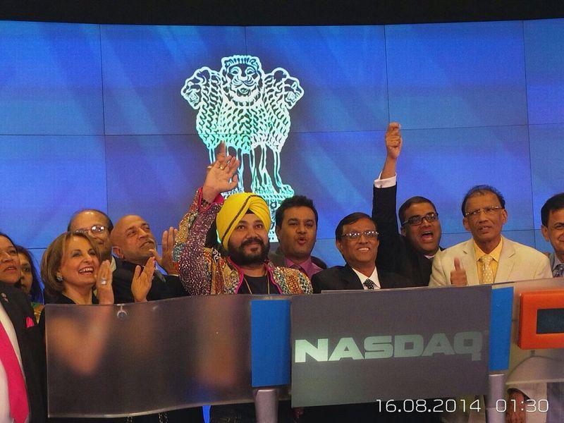 Indian pop musician Daler Mehndi was invited as the Guest of Honour alongside U.S. Congressman Mr. Pete Sessions, for the National Indian American Public Policy Instituteâ??s (NIAPPI) â??Azadi Diwasâ?? celebrations in New York. Daler Mehndi also graced the closing bell ceremony at the NASDAQ Stock Exchange at the heart of the city. (Photo: IANS)