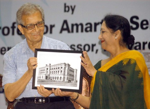 Nobel laureate Prof. Amartya Sen attending a function in Kolkatta