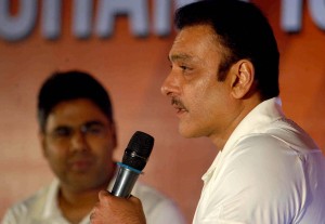 Former cricketer Ravi Shastri during a programme organised in Kolkata on July 8, 2014. (Photo: IANS)