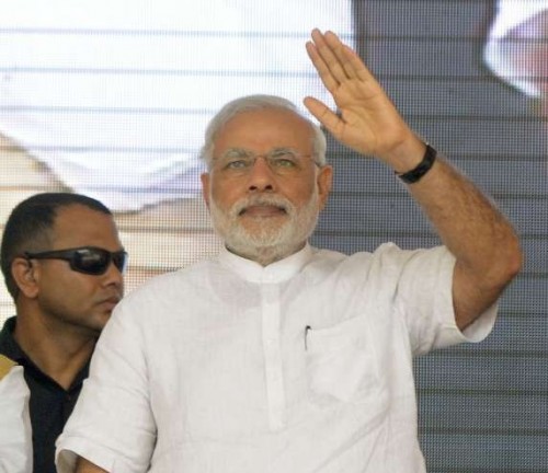 Prime Minister Narendra Modi during his visit to the IISCO Steel plant, at Burnpur, in Asansol, West Bengal, on May 10, 2015. 