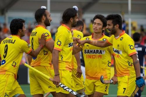 India vs Malaysia match of the Rabobank Hockey World Cup 2014 at the Hague, Netherlands on June 7,2014 (Photo: IANS)