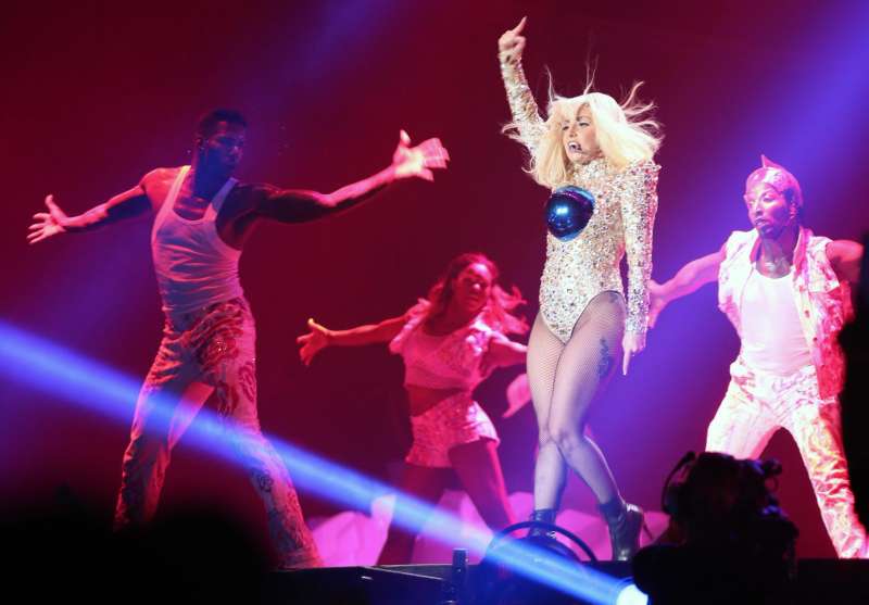 American singer, songwriter, and actress Lady Gaga performs during a concert in Dubai, United Arab Emirates on Sept. 10, 2014. (Photo: Xinhua/Li Zhenshe/IANS)