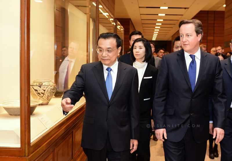 British Prime Minister David Cameron and Chinese Premier Li Keqiang 