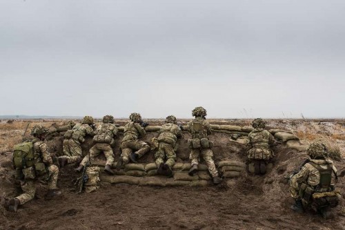 Soldiers Taking Part in Exercise Black Eagle