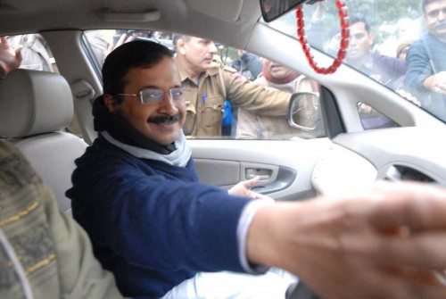 Aam Aadmi Party (AAP) leader Arvind Kejriwal proceeds to file his nomination papers for upcoming Delhi Assembly Polls in New Delhi.