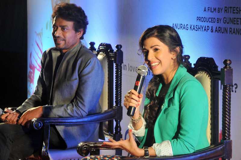 Bollywood actors Irrfan khan and Nimrat Kaur addressing press conference 