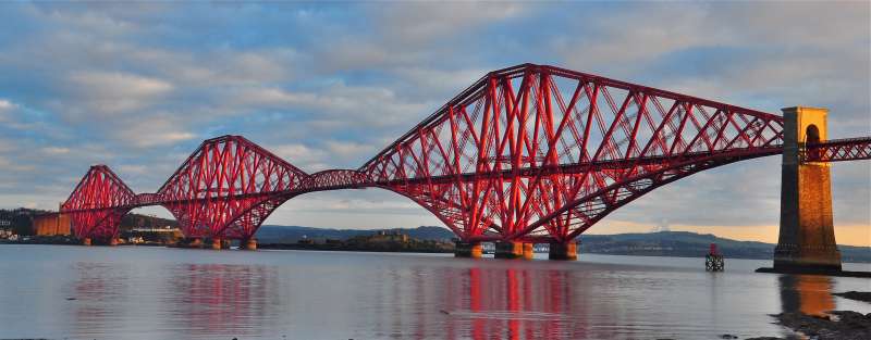  Forth Bridge in Scotland - the largest of its type in the world - was completed in 1890 to carry trains over the Forth River and is still in use today