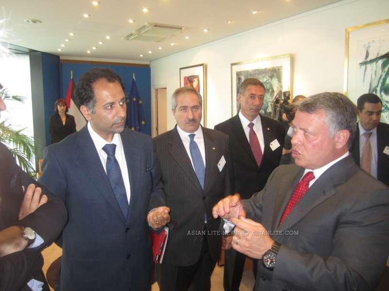 Sajjad Karim MEP with King Abdulla of Jordan. The Hashemite kingdom launches a military action against Islamic State