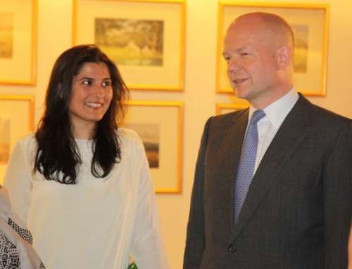 Academy Award winner, Sharmeen Obaid Chinoy. With former UK foreign secretary William Hague  