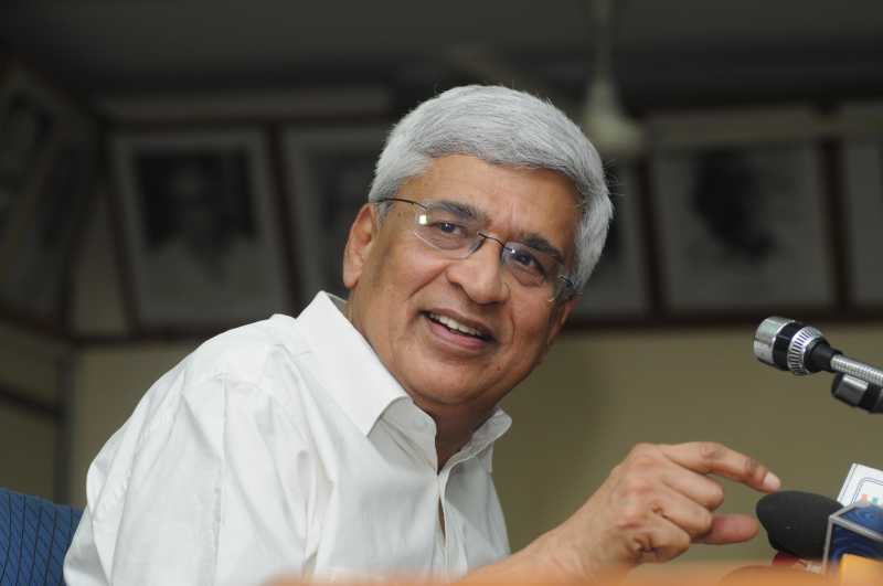 CPI (M) general secretary Prakash Karat durign a press conference in Delhi