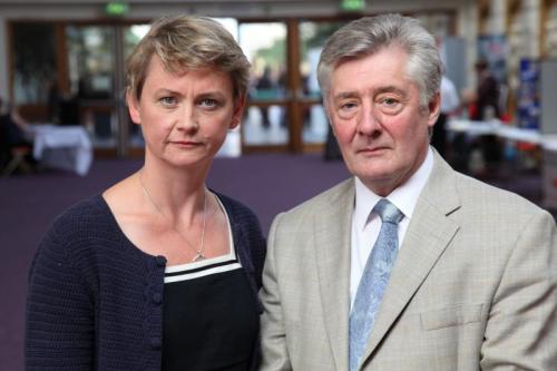 Shadow Home Secretary Yvette Cooper MP with GMP Crime Commissioner Tony Lloyd