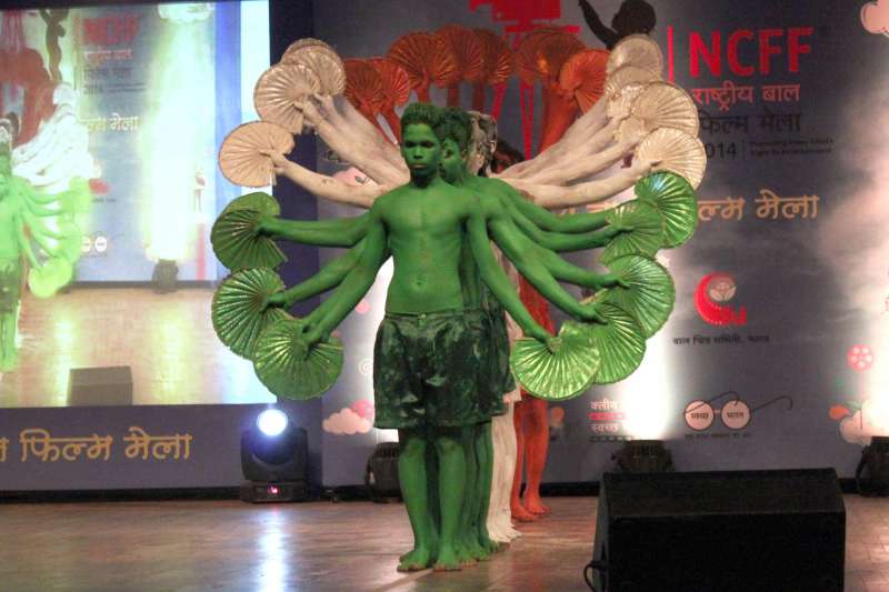 Prince Dance Group from Orissa perform during the inaugural function of National Children`s Film Festival in New Delhi, on Nov 14, 2014. (Photo: Amlan Paliwal/IANS)