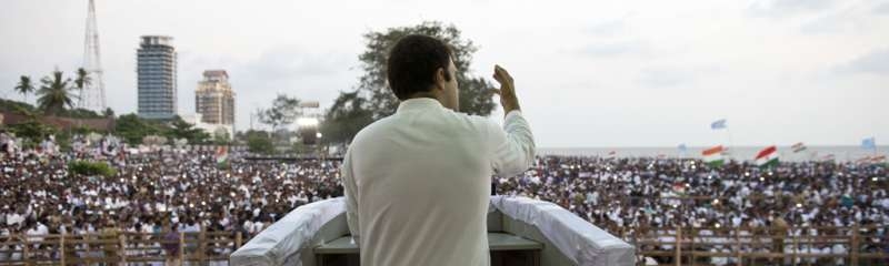 Congress Vice President Rahul Gandhi addressing the party meet in Kozhikode