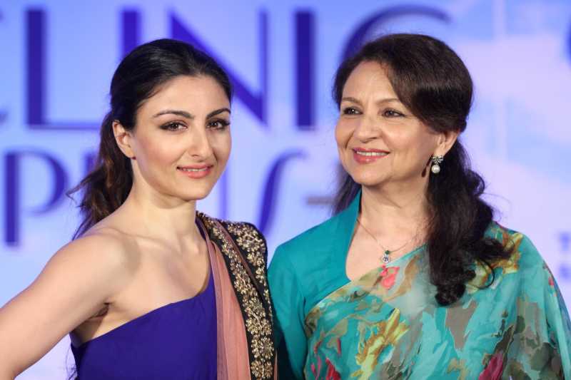 Actress Soha Ali Khan with mother Sharmila Tagore 