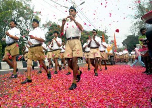 RSS cadres Saffron Brigade