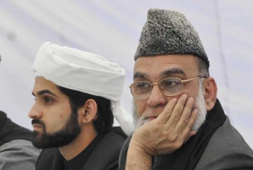 The Shahi Imam of Jama Masjid, Syed Ahmed Bukhari with his 19 year-old son Shaban Bukhari, who has been chosen to succeed his father as the 14th Shahi Imam of Jama Masjid, the largest mosque in the country. The annointment of Shaban, will take place Nov 22. 