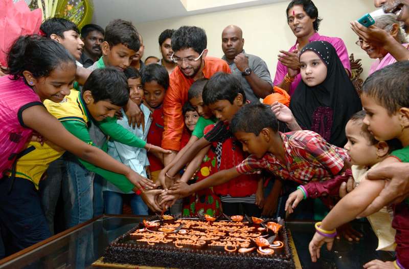 Aditya Thackeray celebrates birthday with children in  Mumbai