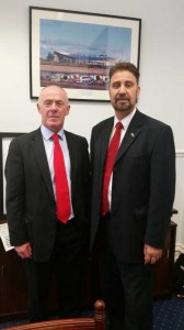 North West MEP, Afzal Khan with Manchester City Council leader, Sir Richard Leese