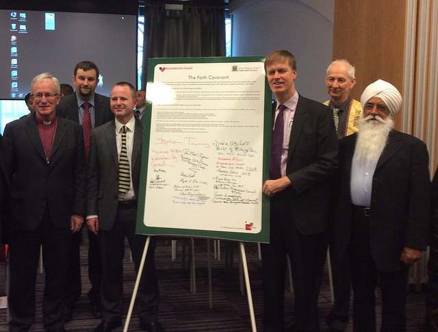 ): Stephen Timms MP (third from right) helps launch the Birmingham Faith Covenant