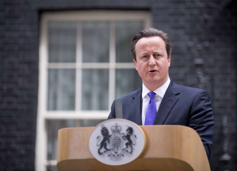 Prime Minister David Cameron addressing the press at No 10 Downing Street (File) 