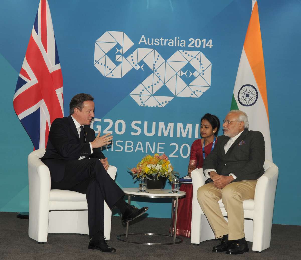  Prime Minister David Cameron with Modi in Brisbane, Australia