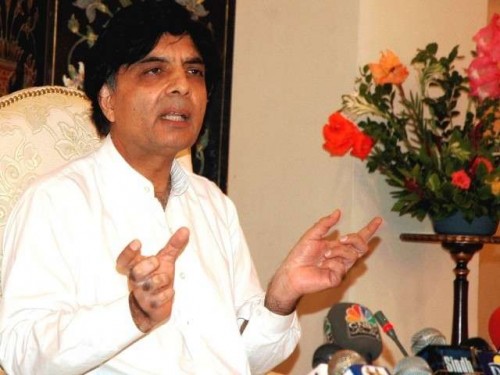  Pakistan's Interior Minister Chaudhry Nisar Ali Khan