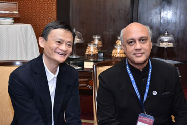  Jack Ma from Alibaba and Siddarth Birla of FICCI at the conference