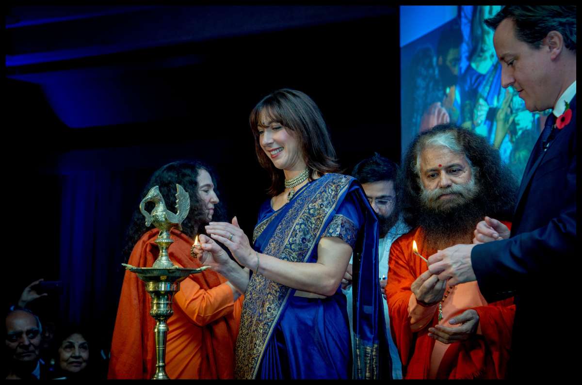 David and Samantha Cameron attend Diwali celebrations in London