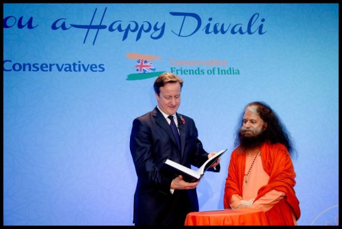 David and Samantha Cameron attend Diwali celebrations