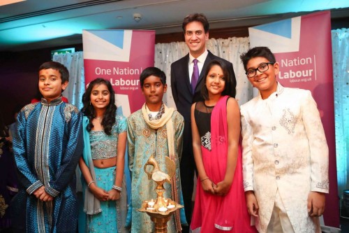 labour leader Ed Miliband MP at the Diwali reception in London