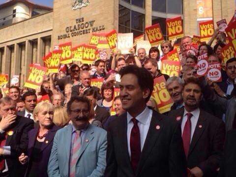 Afzal%20Khan MEP campaigns along with Labour leader Ed Miliband and others in Glasgow