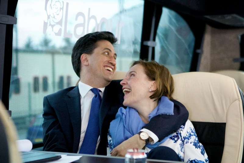 Ed Miliband with wife Justine Thornton during the campaign