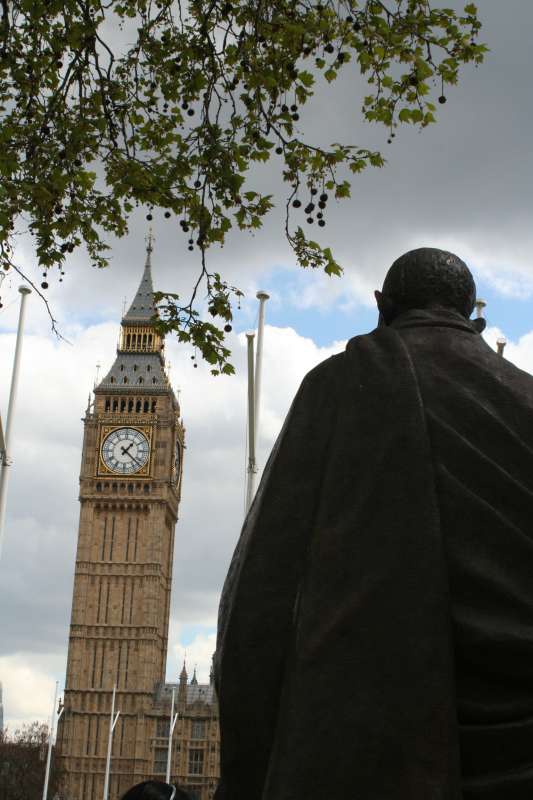 Gandhi statue at Parliament Square in London