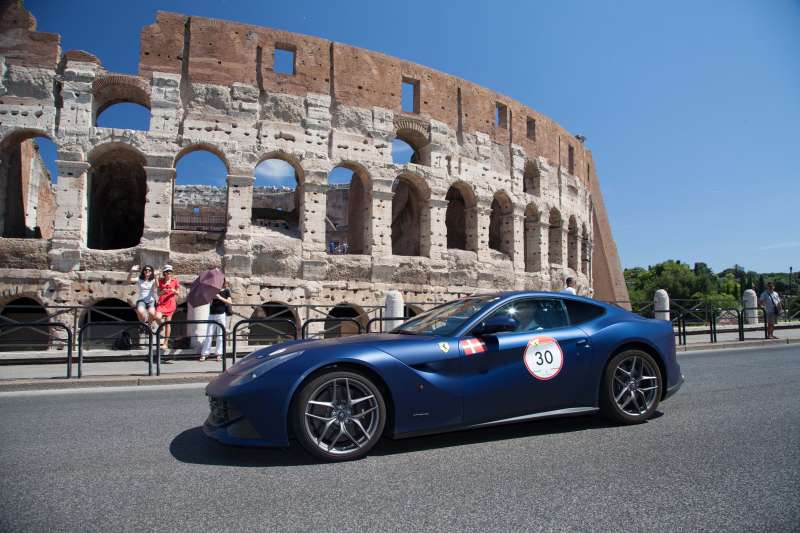 Ferrari cavalcade Rome: charity auction at final event raises 200,000 euro