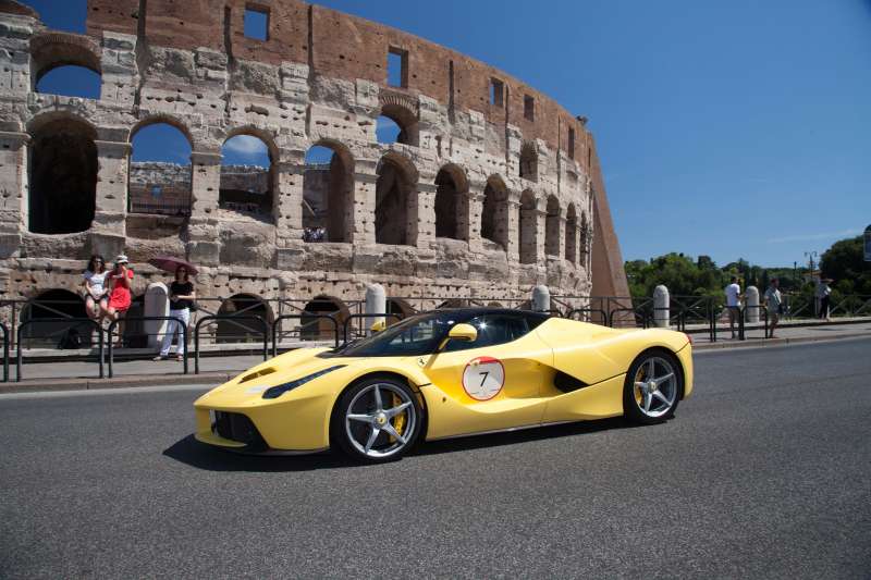 Ferrari cavalcade Rome: charity auction at final event raises 200,000 euro