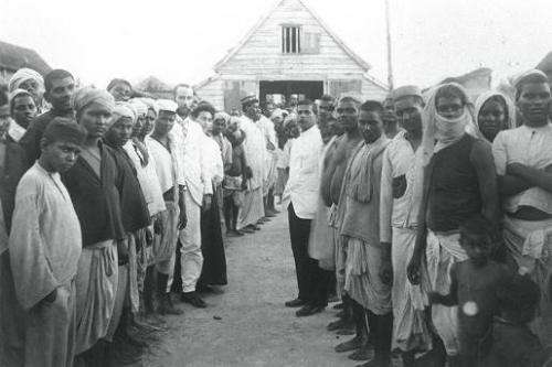 Indian indentured labourers in Mauritius in 1835