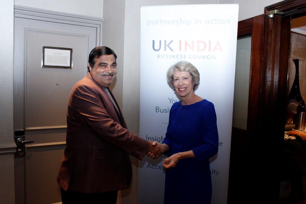 Gadkari with Patricia Hewitt, Chair, UKIBC for the Investors’ Dinner 