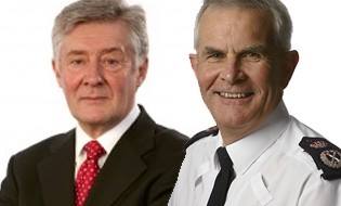  Greater Manchester Chief Constable Sir Peter Fahy (r) with Crime Commissioner Tony Lloyd
