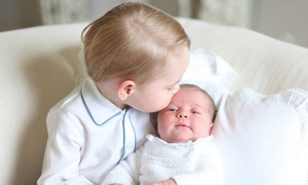 Princess Charlotte with Prince George