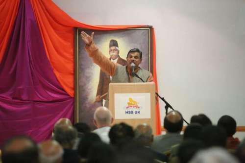 Dattatreyaji Hosabale, member of RSS National Executive and founder of World Organisation of Students and Youth 