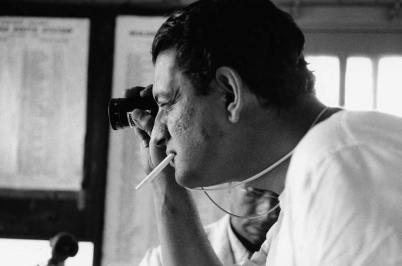 Satyajit Ray working on "The Apu Trilogy" (