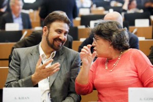 Afzal Khan during the Security and Defence Committee (SEDE) meeting in the European Parliament.