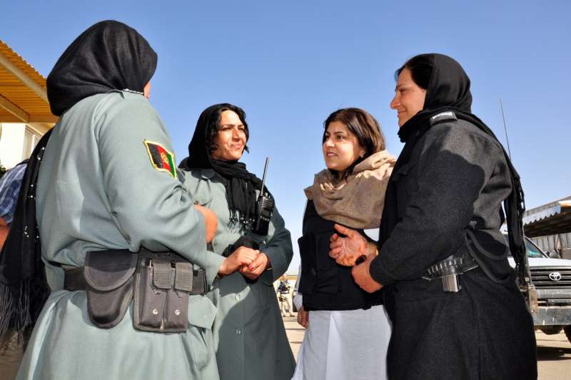 Saeeda Warsi during a visit to Afghanistan