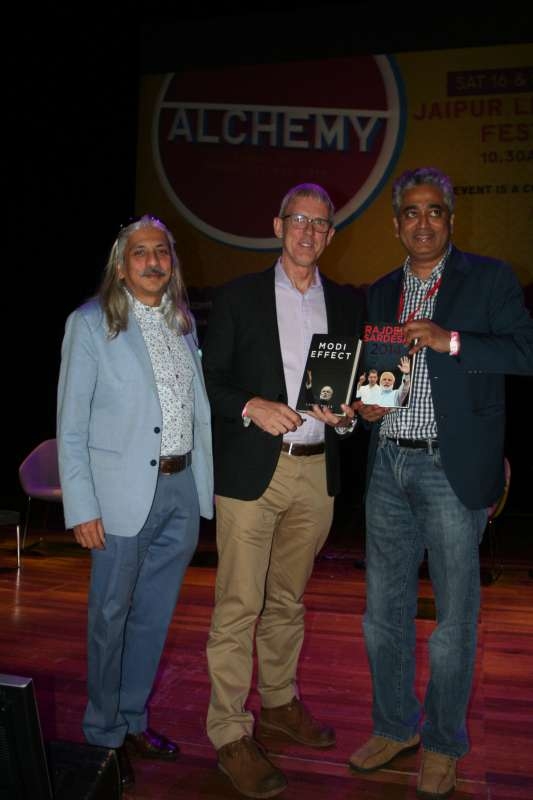 Sanjoy Roy, MD of Teamwork, with Rajdeep Sardesai and Lance Prce